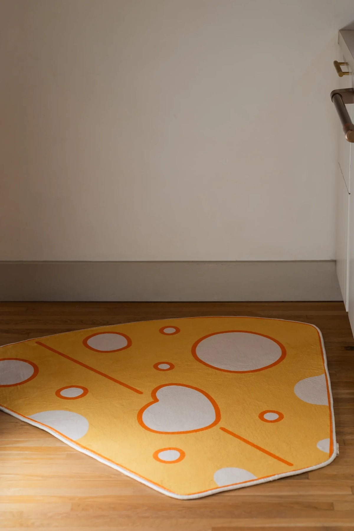 Yellow Cartoon Cheese Rug by Becca Franks