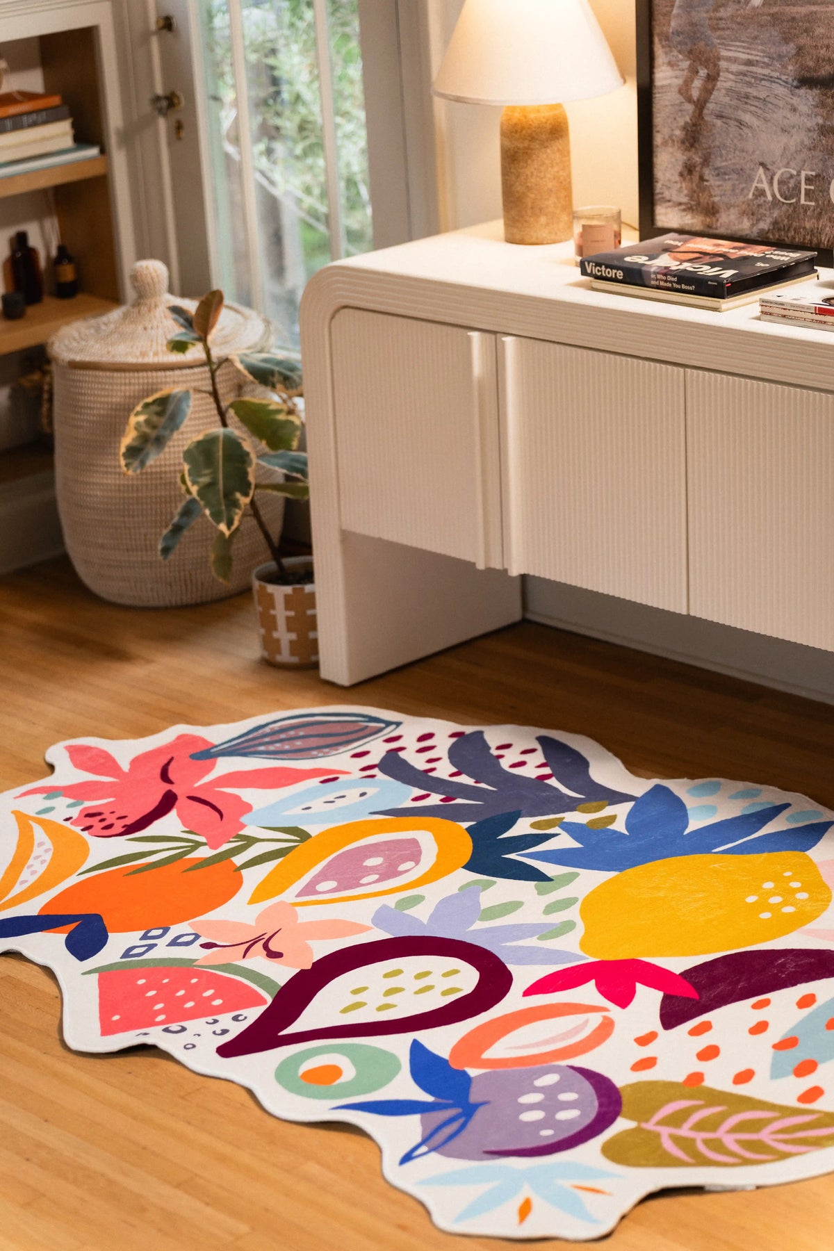 Colorful Fruit Garden Runner Rug by Maayan Alper-Swan