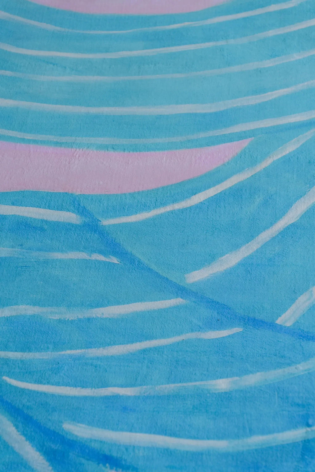 Close-up of the Cat Lover Rug showing flowing blue patterns against a lilac base, highlighting its soft texture and artistic details.