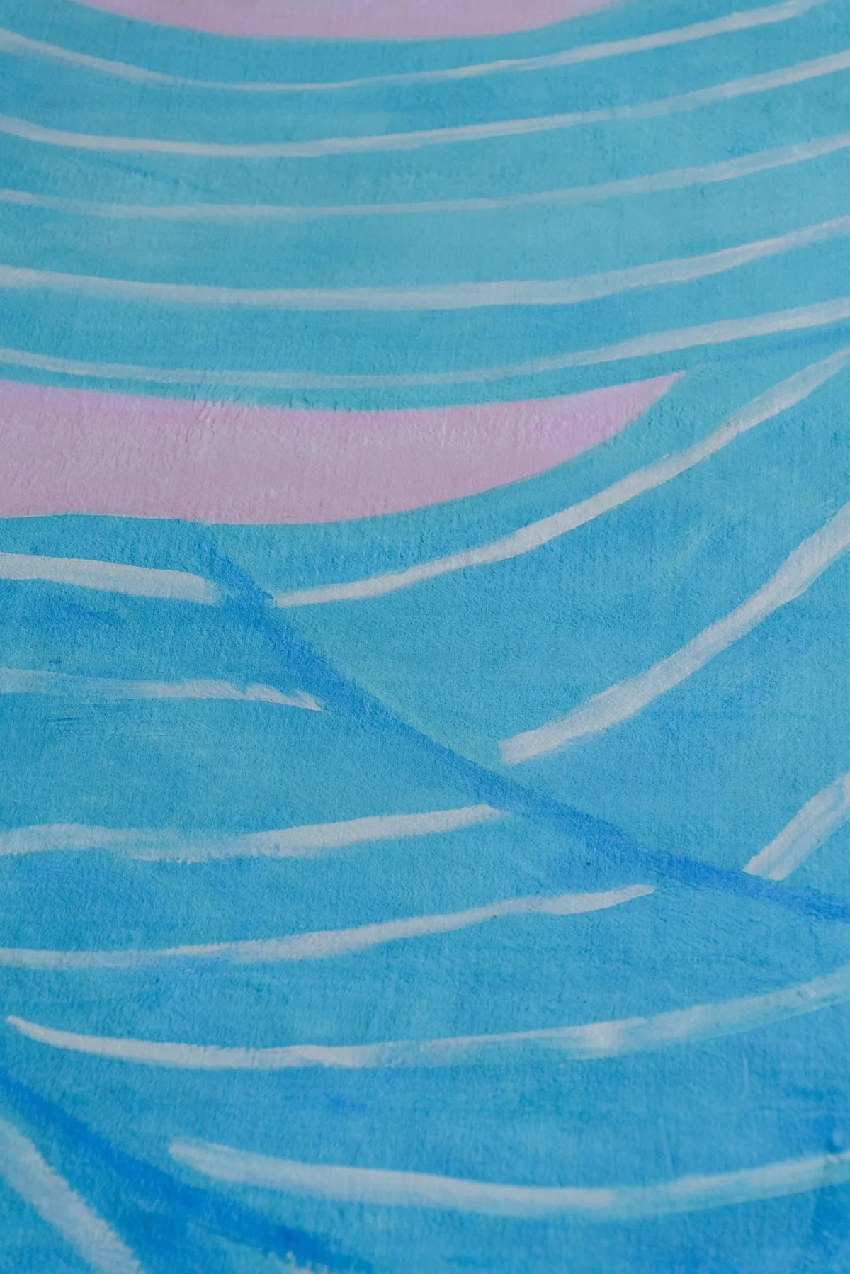Close-up of the Cat Lover Rug showing flowing blue patterns against a lilac base, highlighting its soft texture and artistic details.