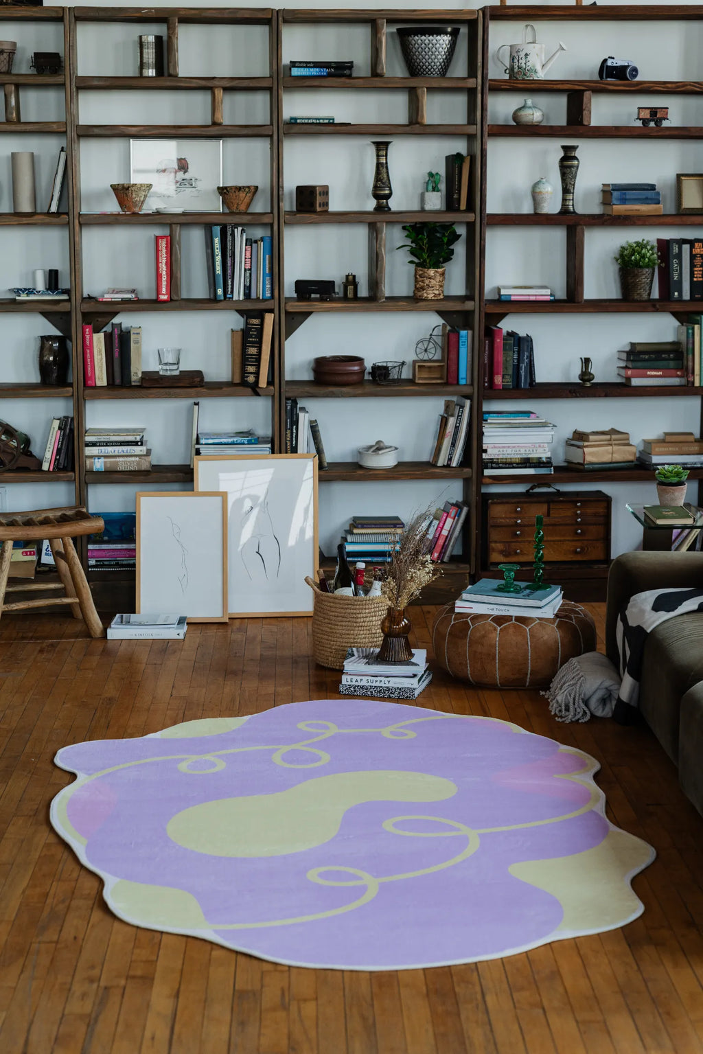 Wavy Abstract Irregular Area Rug by Shayla Goethe