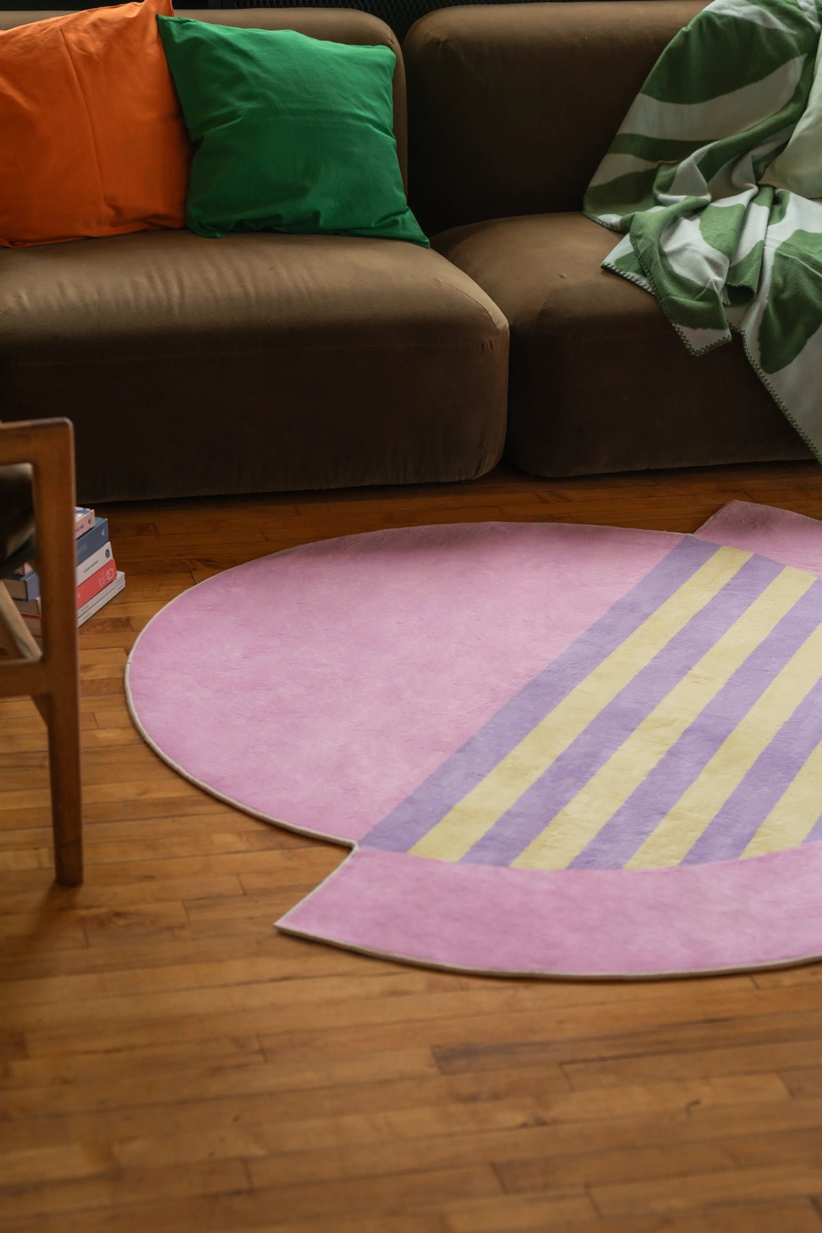Abstract Circle Rug by Jakob Mizrahi